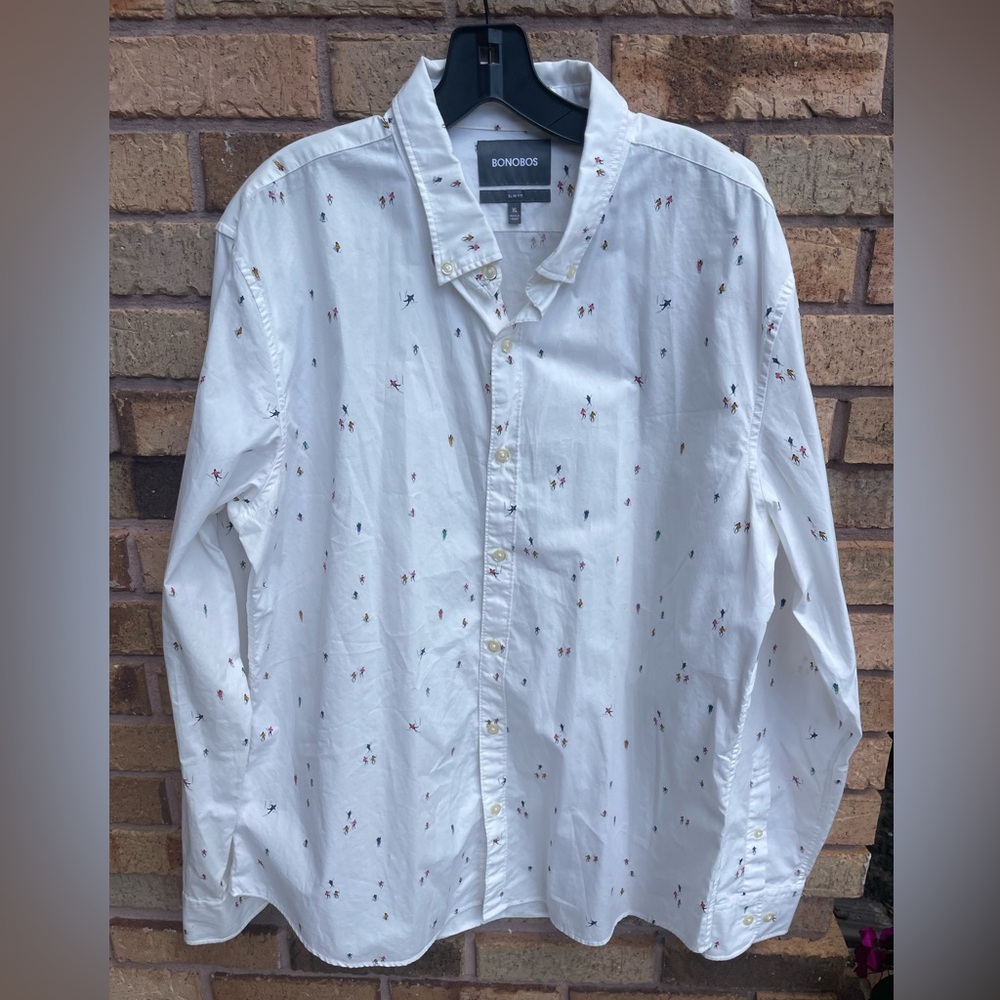 ⛷️BONOBOS Ski Theme 100% Cotton Shirt ⛷️ - Picture 3 of 13